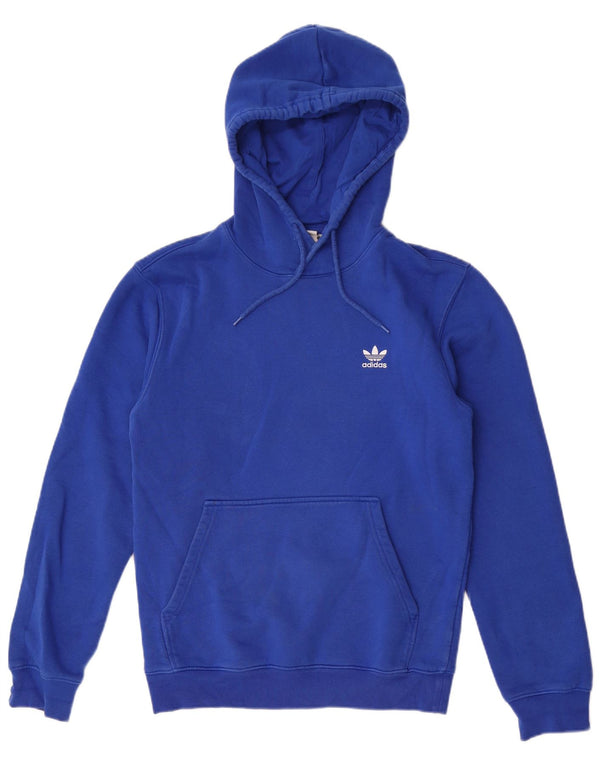 Pulover Adidas pentru bărbați din bumbac mic albastru