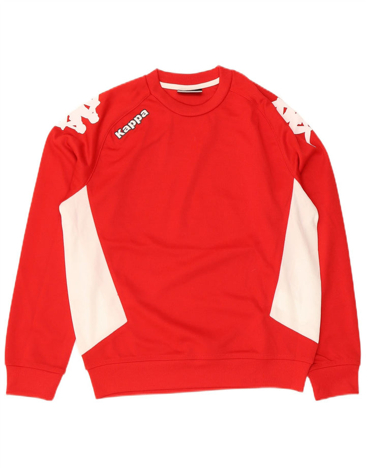 Hanorac grafic pentru băieți Kappa Pulover 11-12 ani Poliester color bloc roșu