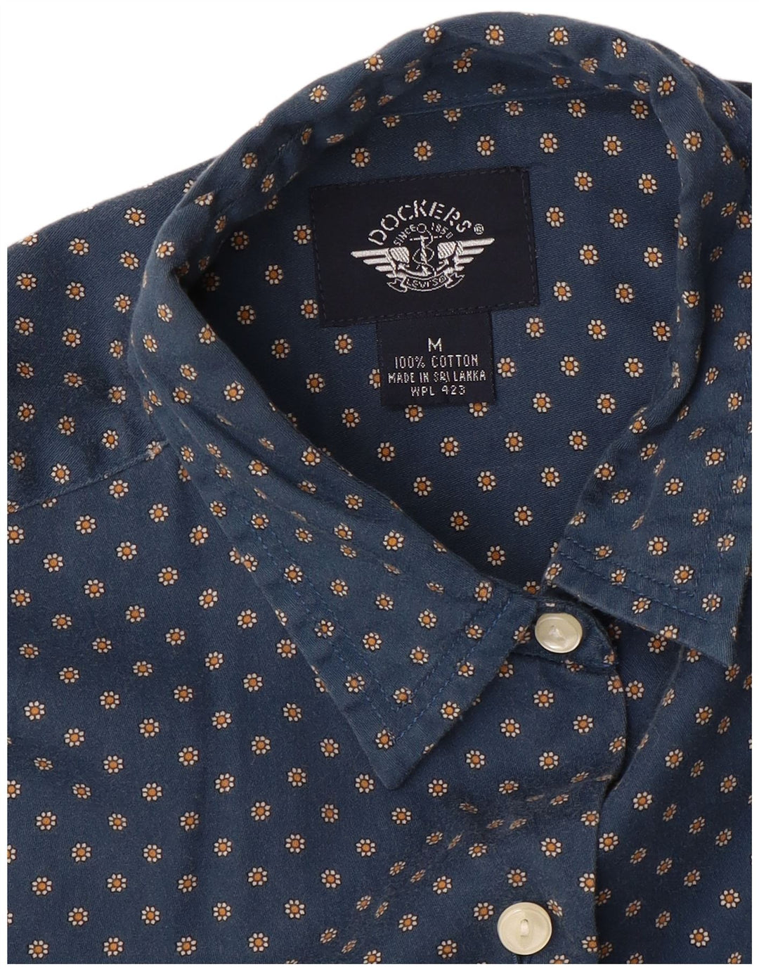 Cămașă supradimensionată pentru femei DOCKERS UK 14 Medium Bluemarin Floral Bumbac