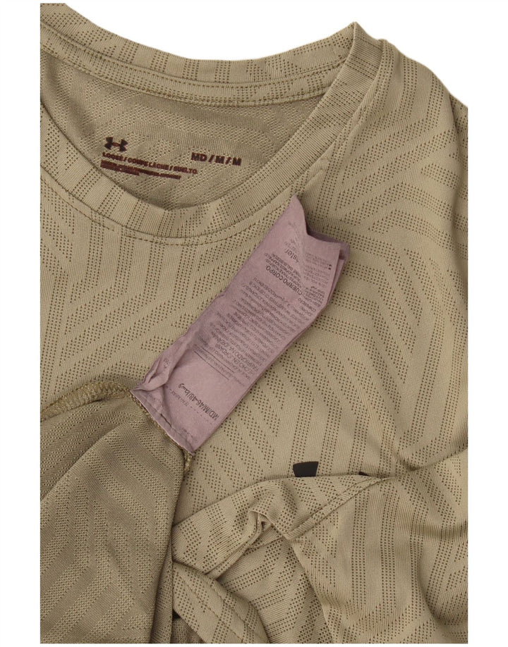 Tricou Under Armour pentru bărbați Top Mediu Kaki Poliester Geometric