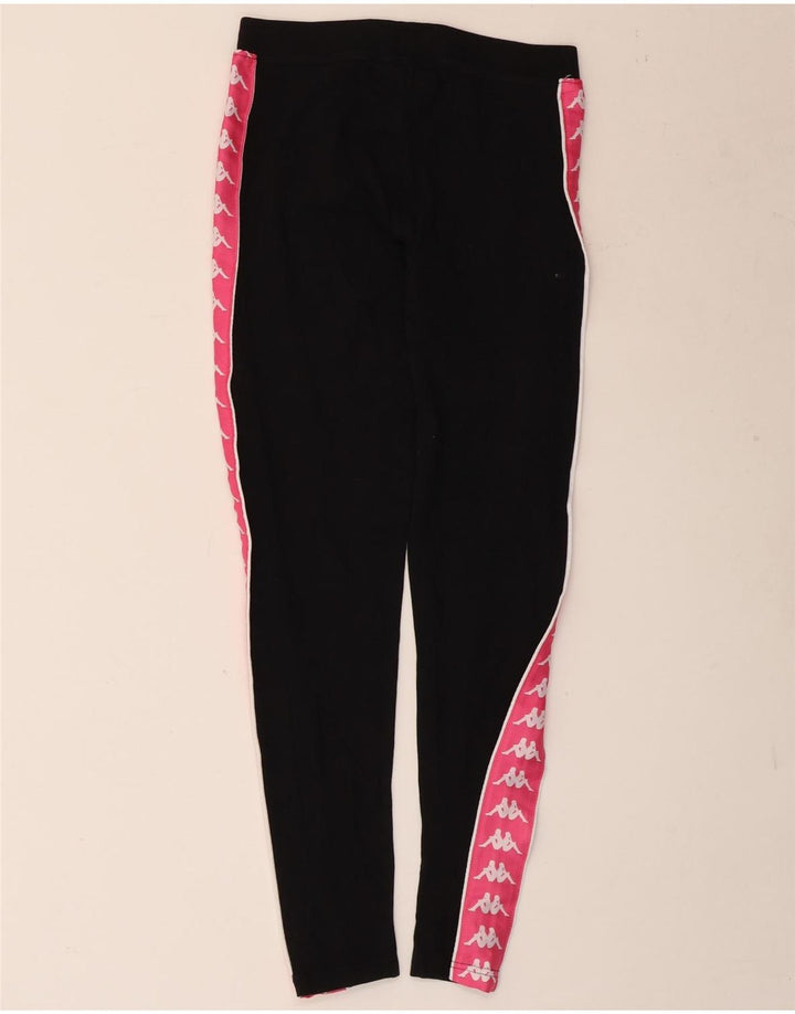 Leggings grafic Kappa pentru femei UK 14 Medium Black