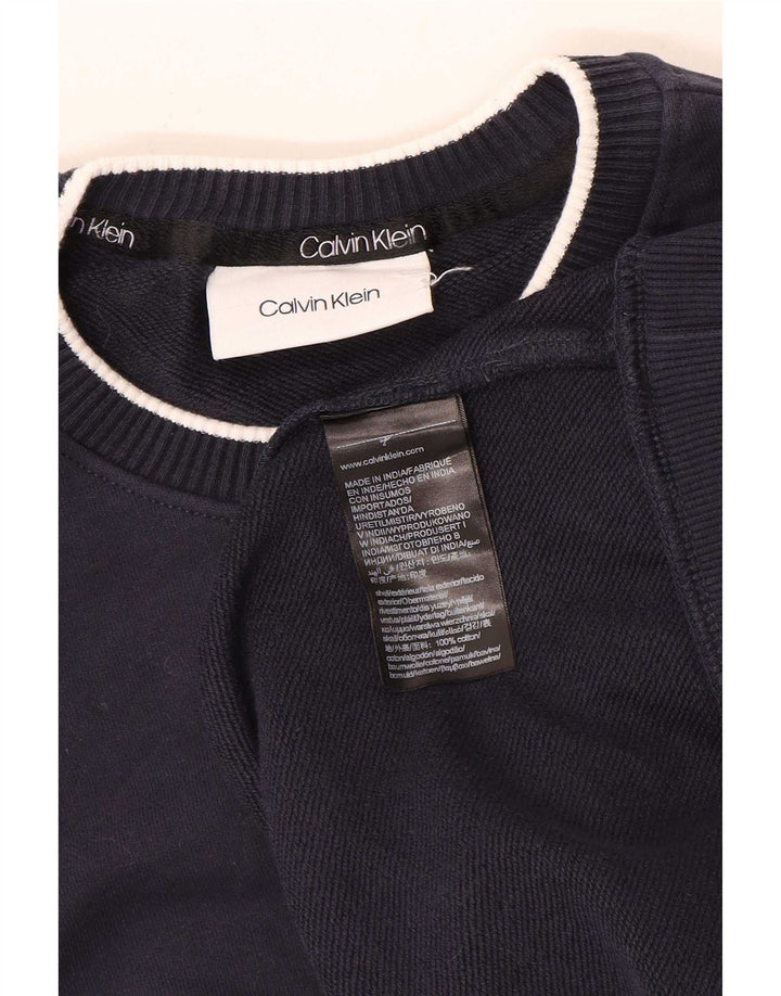 Hanorac Calvin Klein pentru bărbați Pulover mediu din bumbac bleumarin
