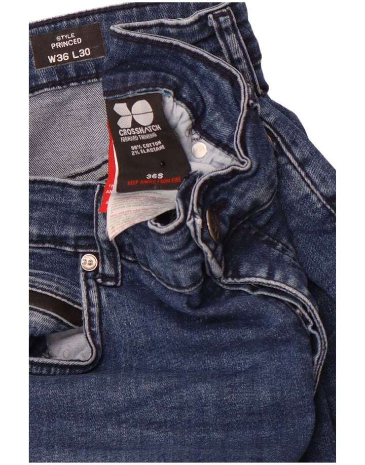 CROSSHATCH Blugi drepte cu prinț pentru femei W36 L30 Bumbac albastru