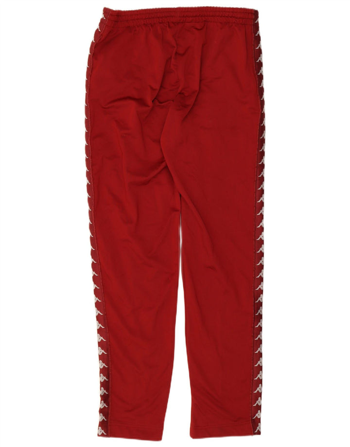 Pantaloni de trening cu grafică pentru bărbați Kappa, roșu, poliester color bloc