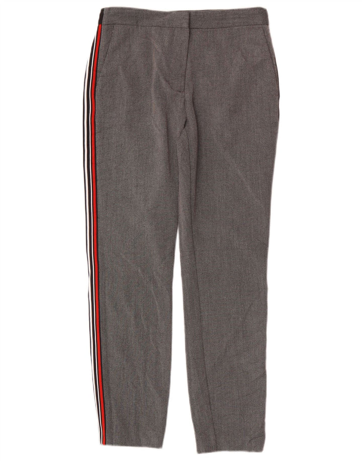 Pantaloni chino slim pentru femei Zara Mediu L28 L27 Gri Poliester color bloc
