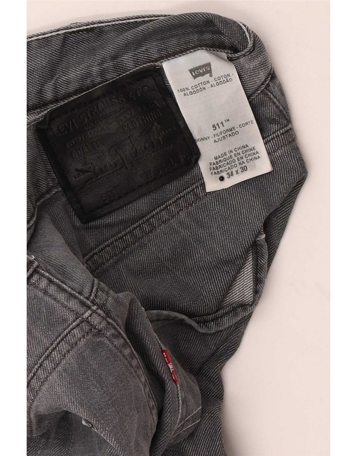 Blugi Levi's 511 Slim pentru bărbați W34 L30 bumbac gri