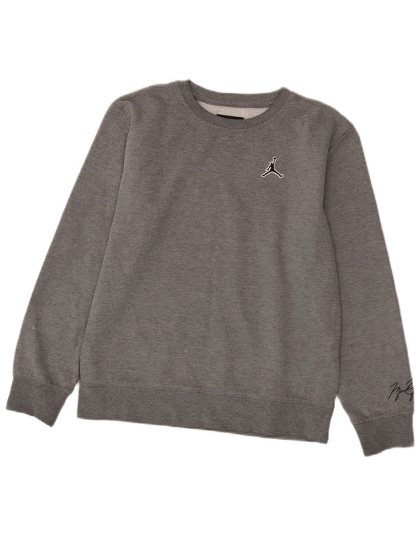 Jordan Băieți Pulover Grafic Pulover 13-14 Ani XL Bumbac Gri