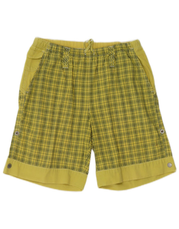 Pantaloni scurți chino pentru bărbați Think Pink, mici W29, bumbac cu carouri galbene