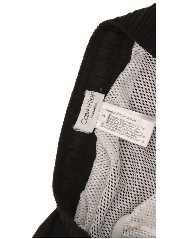 Pantaloni scurți de înot grafic Calvin Klein pentru bărbați, poliester negru mic