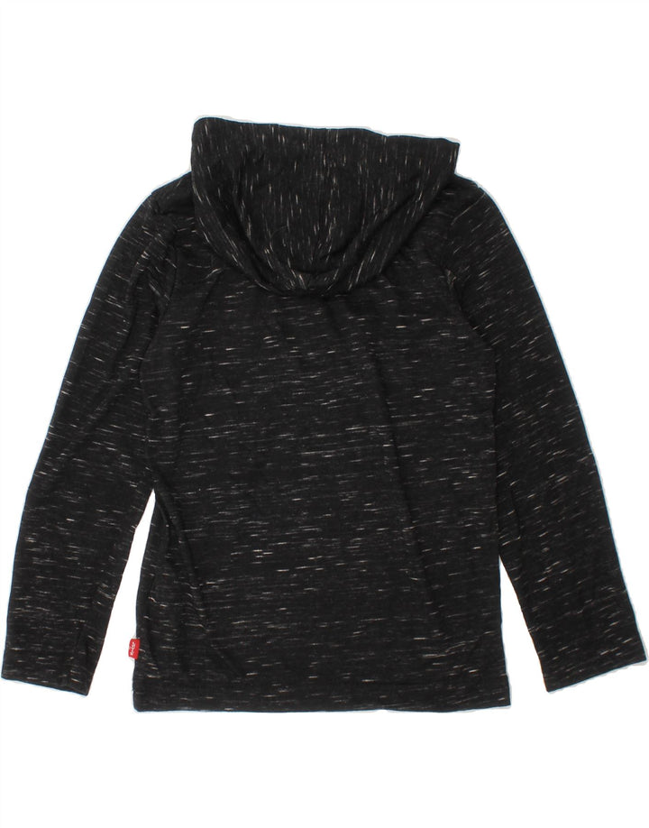 LEVI'S Boys Hoodie Jumper 5-6 Years Small  Black Flecked Polyester Vintage Levi's and Second-Hand Levi's from Messina Hembry 
