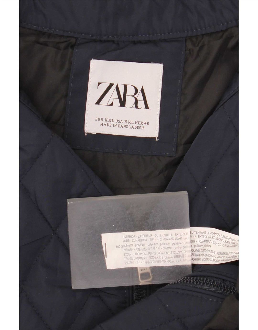 Gilet matlasat pentru bărbați Zara UK 44 2XL Bleumarin Poliester