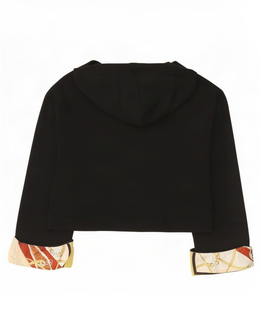 Pulover supradimensionat cu glugă cu model abstract de decupat Zara UK 10 Mic Negru