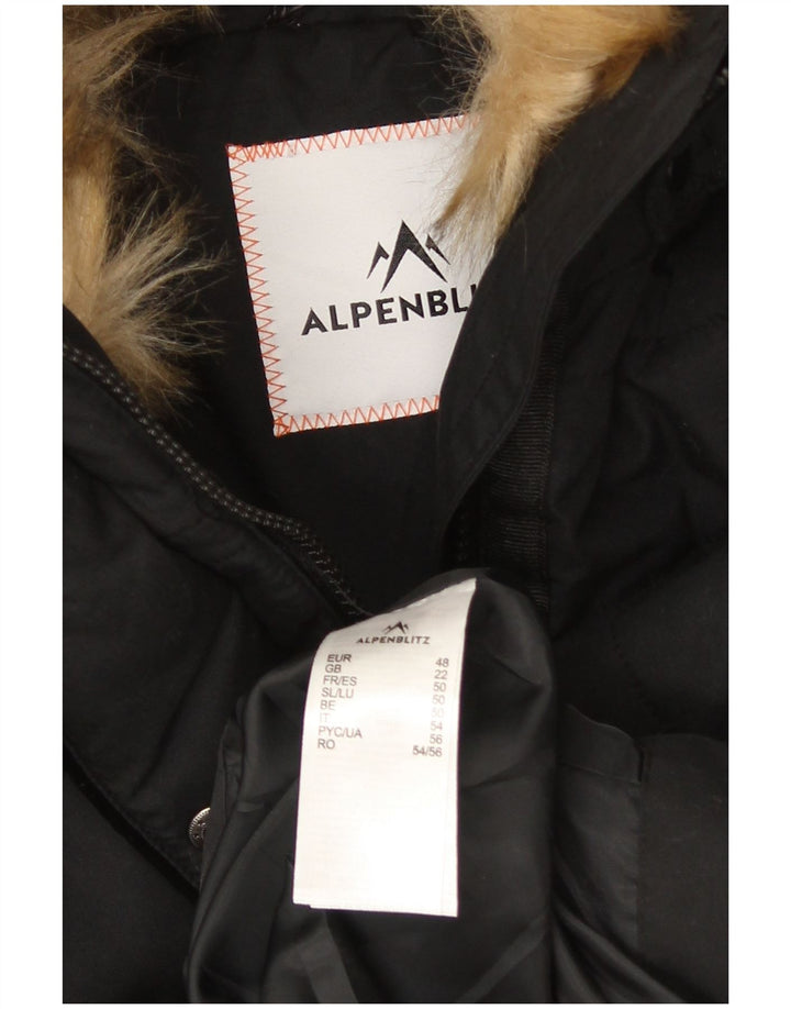 Palton căptușit cu glugă pentru femei Alpenblitz UK 22 2XL Poliester negru
