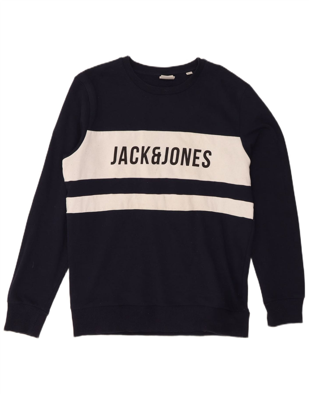 Pulover cu grafic pentru bărbați Jack & Jones Pulover mare, bleumarin, color block