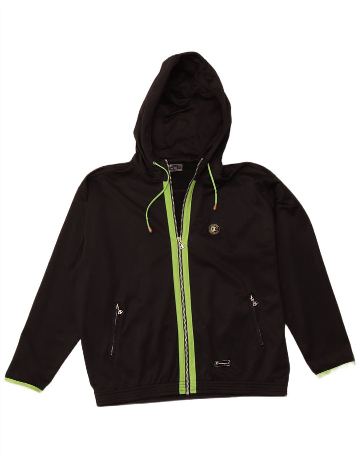 Jachetă de trening pentru bărbați CHAMPION, cu glugă, XL, poliester negru