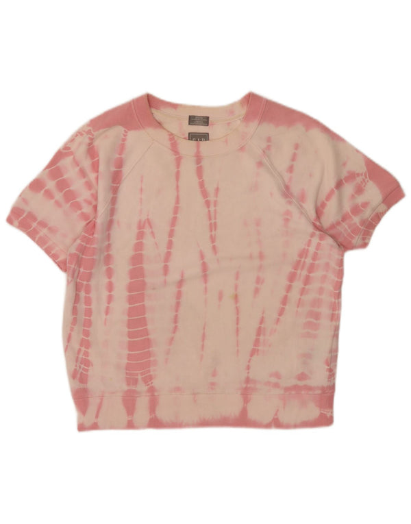 Pulover pentru femei Gap cu mânecă scurtă, UK 10, mic, roz Tie Dye