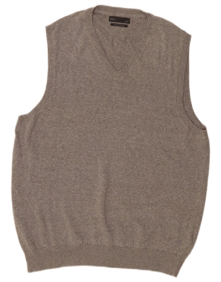 Marks & Spencer Vestă pentru bărbați Tank Top mare, gri bumbac