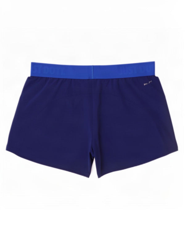 Pantaloni scurti sport Nike Dri Fit pentru femei UK 8 Small, bleumarin, poliester