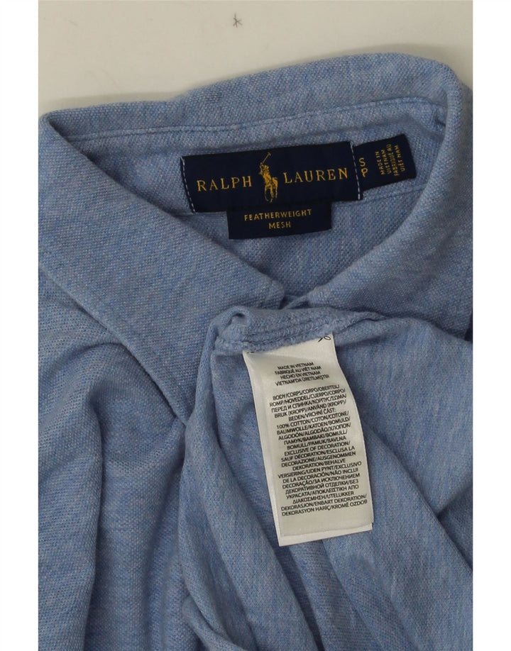 Cămașă din plasă pentru bărbați Ralph Lauren, bumbac albastru mic