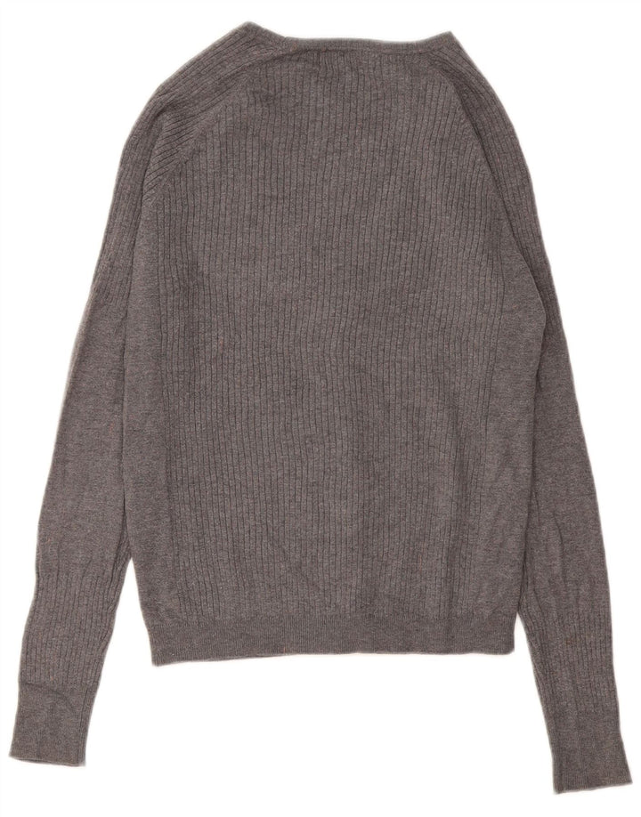 Pulover cardigan pentru bărbați Zara, gri mediu, viscoză