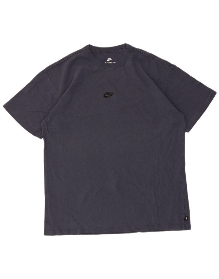 Tricou Nike pentru bărbați cu croiala lejeră Top mediu din bumbac bleumarin