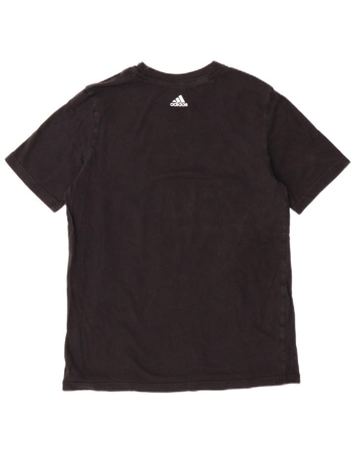 ADIDAS Boys Graphic T-Shirt Top 13-14 Years Black