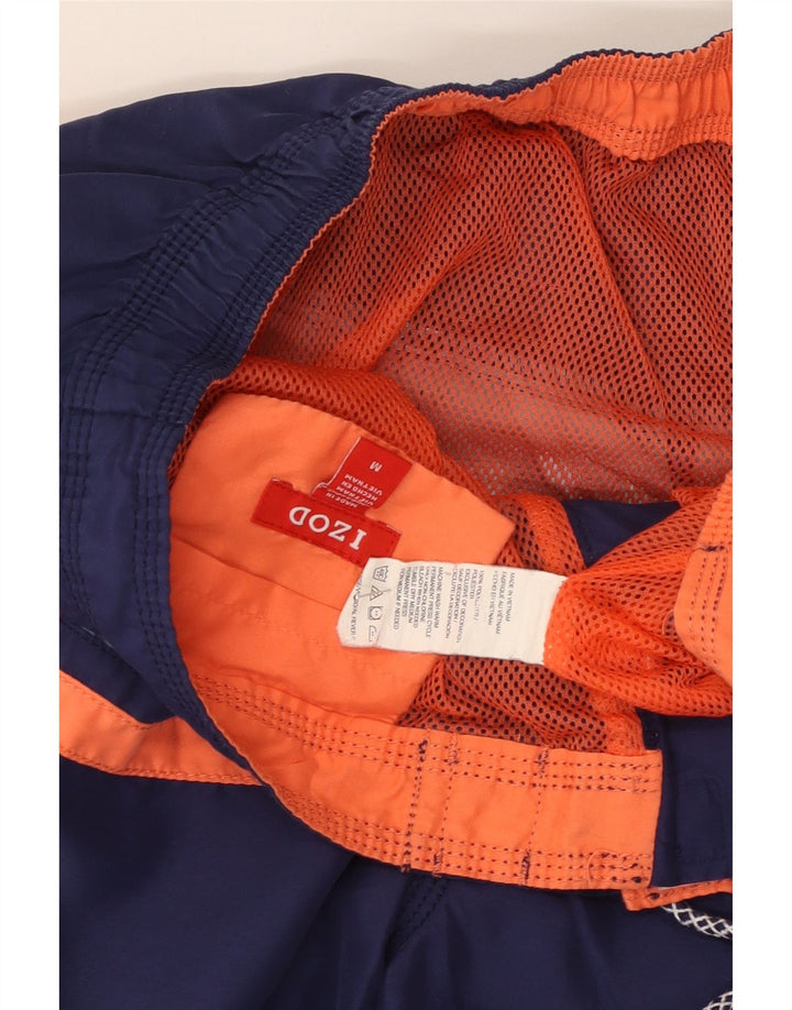 Pantaloni scurți de înot Izod pentru bărbați, medii, bleumarin, poliester color bloc