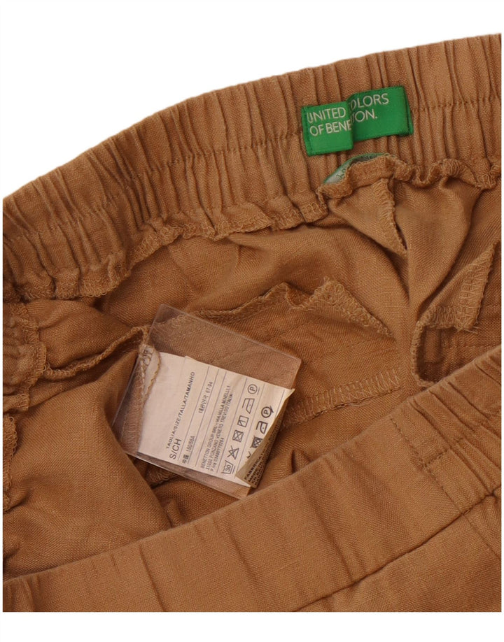 Pantaloni casual conici pentru femei Benetton Mici W26 L25 Bej In