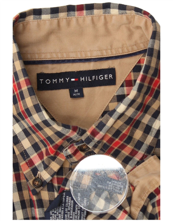 TOMMY HILFIGER Mens Flannel Shirt Medium Multicoloured Check Cotton