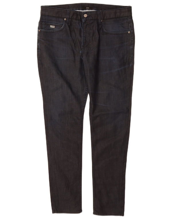 Blugi skinny pentru bărbați Hugo Boss W34 L30 bumbac bleumarin