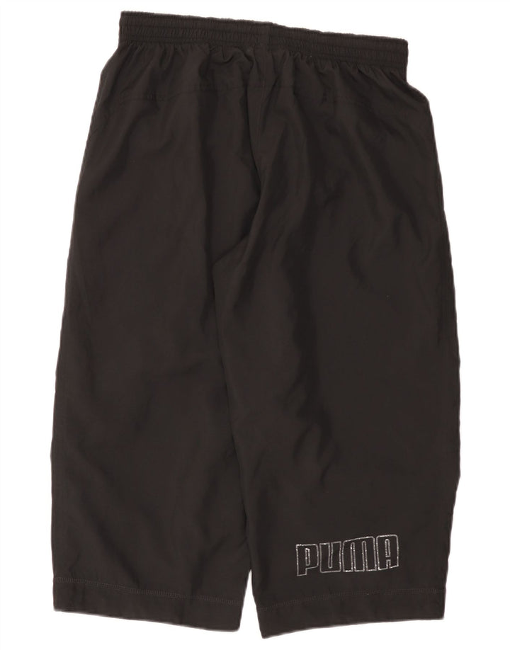 Pantaloni de trening Puma Graphic Capri pentru bărbați, poliester mediu negru