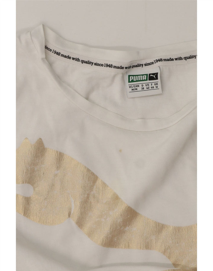 Tricou grafic PUMA pentru femei Top UK 12 Medium White
