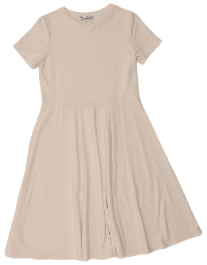 Rochie A-Line pentru femei ZARA UK 10 Small White Viscose
