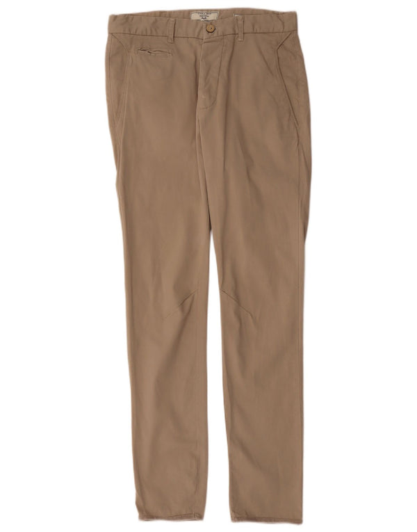 Pantaloni chino slim pentru bărbați Zara EU 38 Mici L30 L30 Bej Bumbac