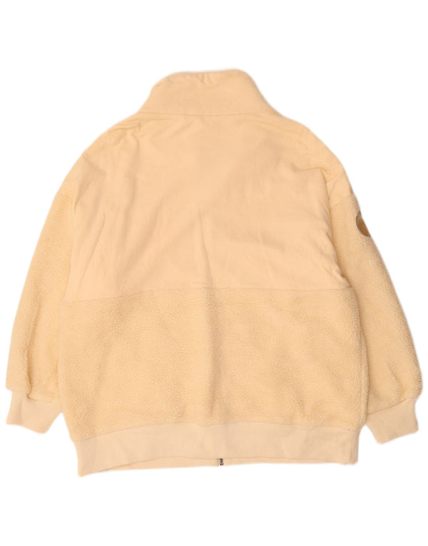 Jachetă din lână pentru femei Fat Face UK 18 XL din poliester alb