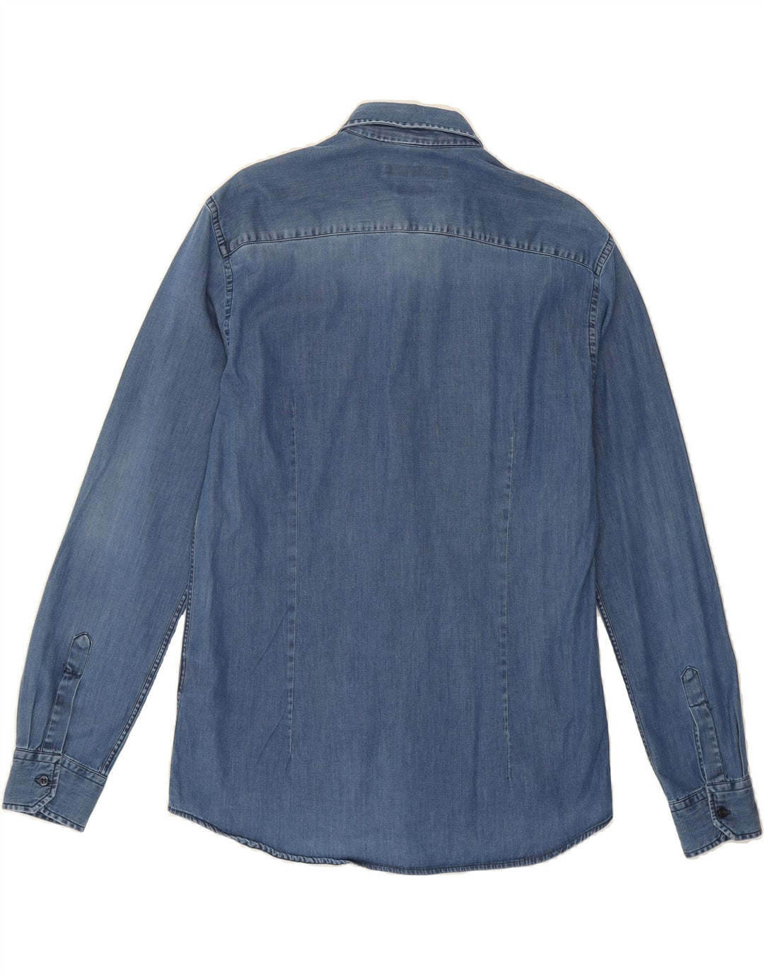 LIU JO Mens Slim Fit Shirt XL Blue Lyocell Vintage Liu Jo and Second-Hand Liu Jo from Messina Hembry 