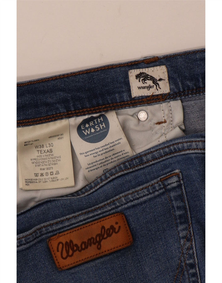Blugi drepte pentru bărbați Wrangler Texas W38 L30 Bumbac albastru