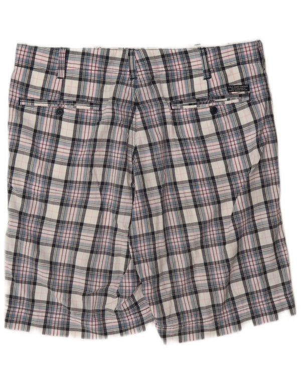 Pantaloni scurți chino Polo Ralph Lauren pentru bărbați W34, bumbac cu carouri multicolore mari