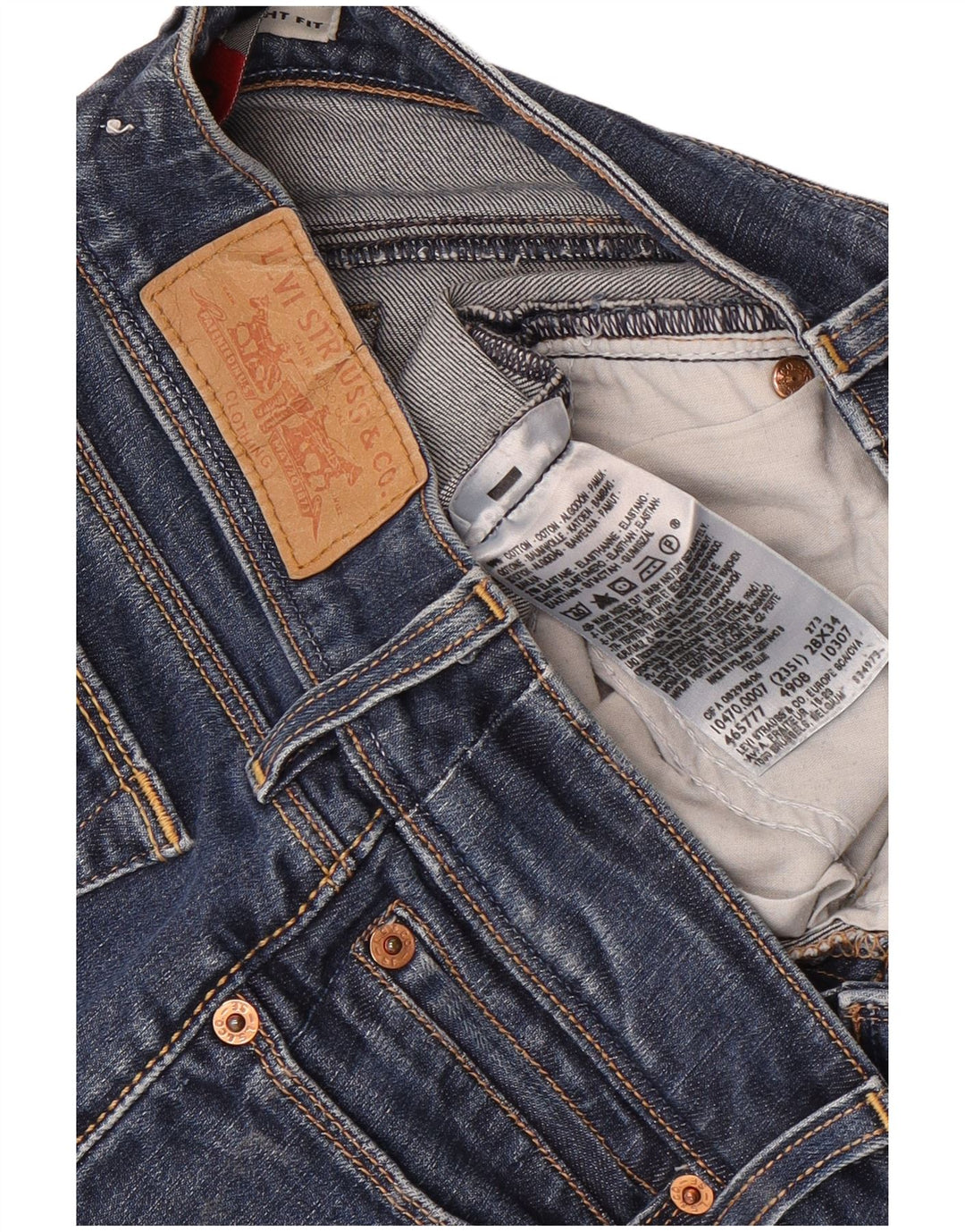 Blugi Levi's 470 drepte pentru femei W28 L34 bumbac albastru