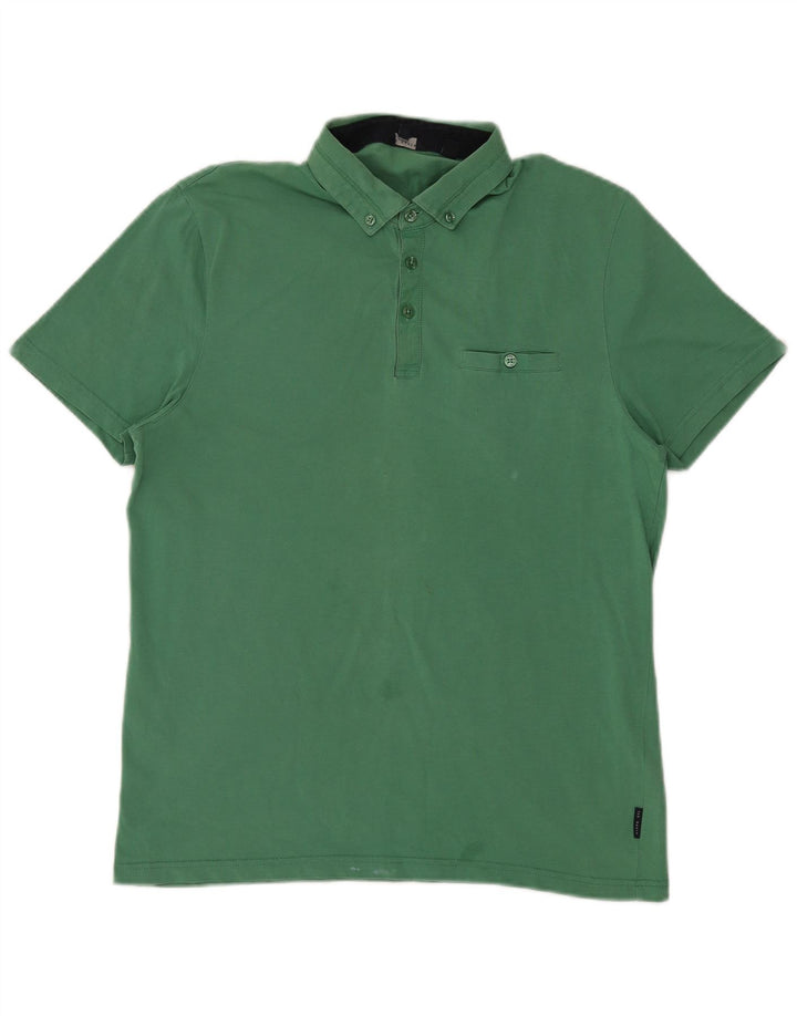 Tricou polo pentru bărbați Ted Baker, mărime 4, bumbac verde mare