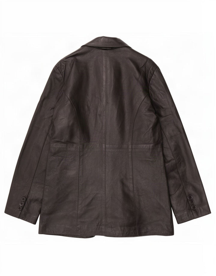 MDK Jachetă din piele cu 6 nasturi pentru femei UK 18 XL Negru