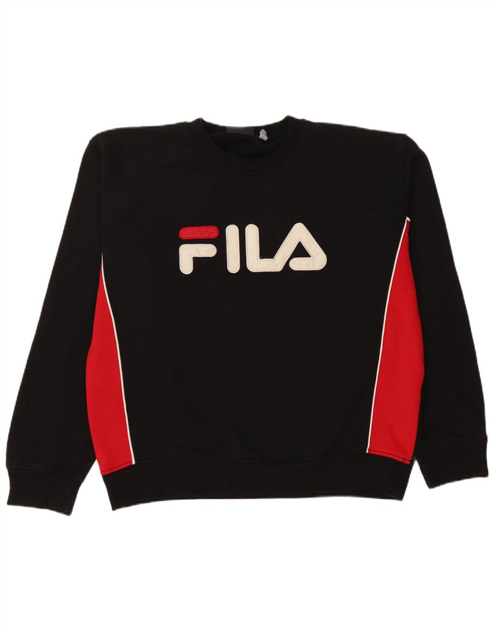Pulover pentru bărbați Fila Graphic Pulover mare, negru, poliester color bloc
