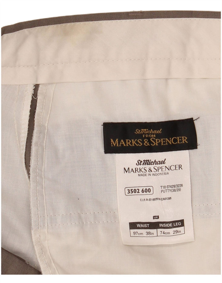 Marks & Spencer Pantaloni casual pentru bărbați St. Michael Pegged W38 L29 maro
