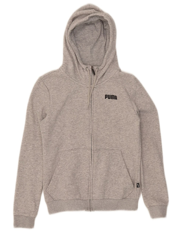 Pulover Puma pentru femei, cu fermoar, UK 6 XS, bumbac gri
