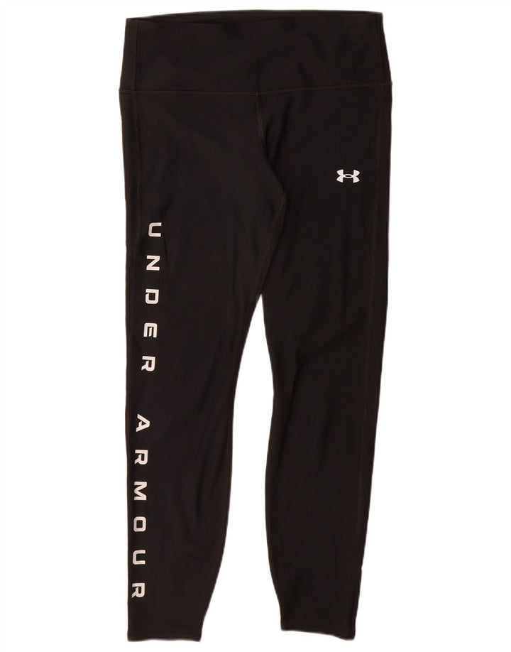 Leggings grafic Under Armour pentru femei Heat Gear UK 16 Poliester negru mare