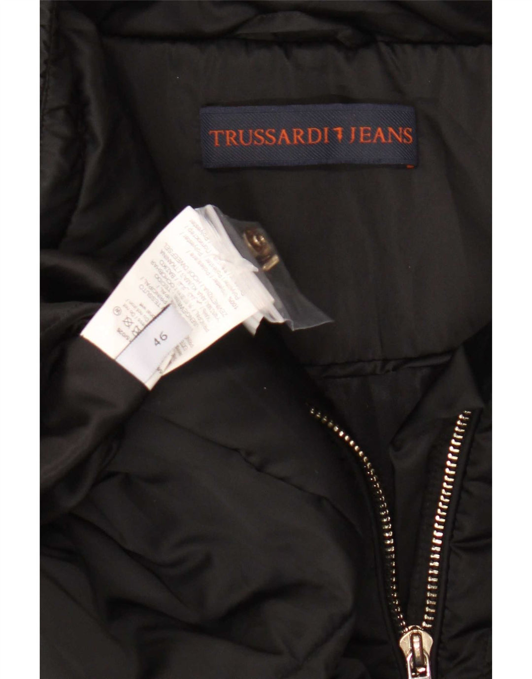 Palton căptușit pentru femei Trussardi IT 46 Poliester negru mare