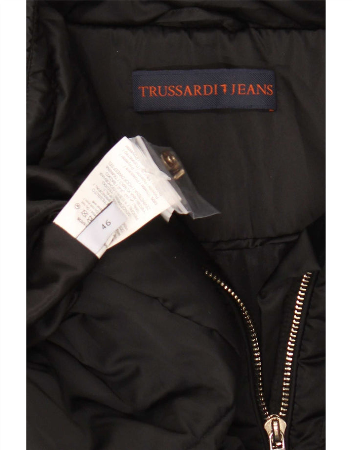Palton căptușit pentru femei Trussardi IT 46 Poliester negru mare