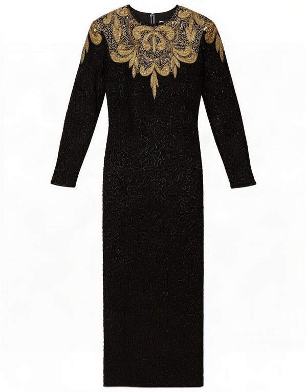 Rochie maxi de seară cu model abstract pentru femei UK 10 Small Black