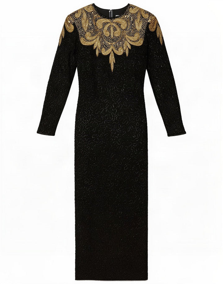 Rochie maxi de seară cu model abstract pentru femei UK 10 Small Black