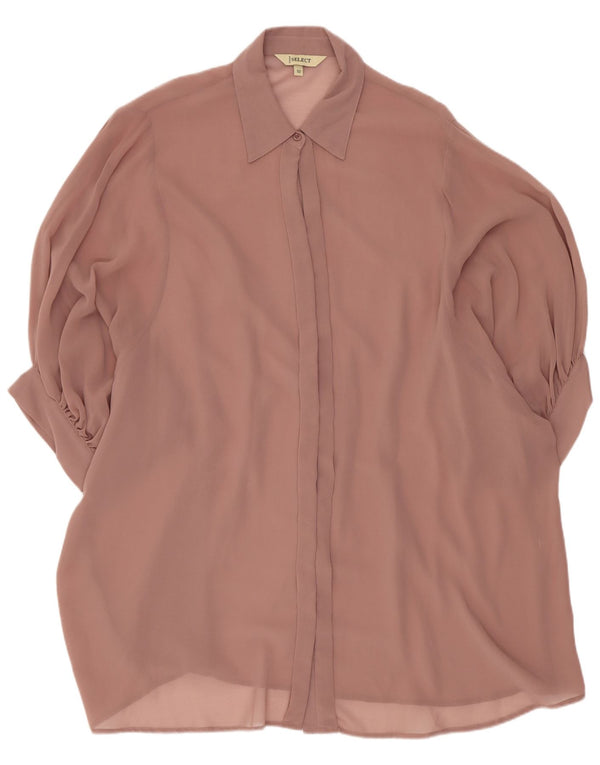Bluză cămașă cu mânecă scurtă pentru femei Vintage IT 52 2XL roz